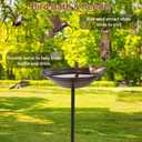dreamysoul Metal Bird Baths Outside with Planter Base, Outdoor Tall Birdbath and Feeder for Garden Yard Lawn