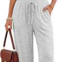 Trendy Queen Women's Summer 2 Piece Lounge Set Tank Top Wide Leg Pants Pockets 2026 XXS