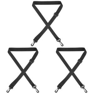 3 Pcs Shoulder Straps for Bags, Shoulder Strap Adjustable Nylon Straps with Swivel Clips for Messenger Bag & Water Bottle Carrier (Black)