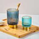 Makeup Brush Holder Organizer,Toothbrush Holders,Desk Pen Pencil Holder,Multifunctional Vintage Glass Brush Cup(A3-29-US)