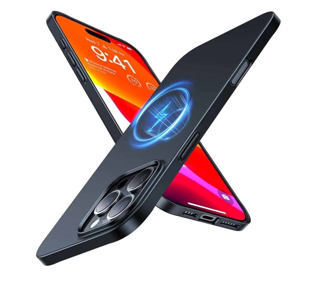 TORRAS Magnetic Slim Fit for iPhone 16 Pro Max Case 6.9 inch, Ultra Thin 16 Pro Max Phone Case Compatible with MagSafe, Light Anti Scratch Matte Hard PC Bayer Origin Fit, Black