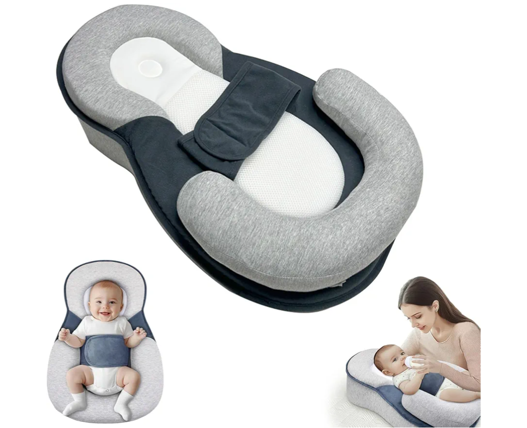 Baby Wedge Pillow for Newborn, Adjustable Infant Feeding Support Pillow for Reducing Spit-Up