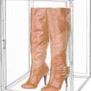 2Pack Extra Large 17.7"X13"X13" Clear Acrylic Organizer Box Display Case, Plastic Holder with Magnetic Door for Figures, Books, Handbags, Purses, Boots