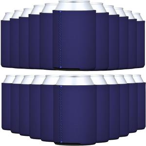 TahoeBay Neoprene Can Coolers (25-Pack) Standard 12 Ounce Cans Blank Beer Sleeves (Navy)