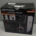 AIRMSEN Grind & Brew Coffee Maker with Built-in Grinder - Single-Serve Machine Compatible with K-Cup Pods & Ground Coffee, 1000W Fast 6-14oz Brew, Descaling Alert, Touchscreen & 50oz Removable Tank