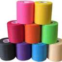 2 x 9 Pack Pre Wrap Athletic, 2.75 Inches X 12 Yards Multi-Color Prewrap Athletic Tape for Hair Soccer, Sports Pre Wrap Tape, Pre-Wrap Foam Underwrap Tape Ankles Wrists Hands Knees Elbows