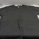 Men's Heavyweight Cotton T Shirt  Basic 6.2 Ounce Short Sleeve V Neck Plain Tee Top Tshirts Regular Big and Tall Size (Large, Black)