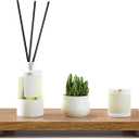 Large 16" Acacia Wood Riser Pedestal Stand  Farmhouse Wood Display Riser for Kitchen and Bathroom Dcor - Counter Display, Plant Stand, Jewelry Holder, Vanity Tray, Candle Stand (L:16"x8"x1.57")