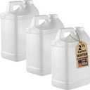 kitchentoolz 3-Pack 2.5 Gallon Water Container Jugs HDPE Carboy with Screw Caps & Top Handles Heavy-Duty Water Storage Made in USA