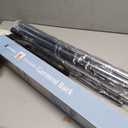 Whitmor Adjustable Rolling Clothes Organizer Chrome Garment Rack, Black and Silver