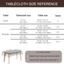 JIALE Textured Tablecloths, Heavy Duty Cotton Linen Farmhouse Table Cloth Rectangle Table, Waterproof Wrinkle-Free Rectangle Tablecloth for Kitchen, Dining, Parties, 55"x55", Ivory