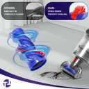 OTTWL Mini Motorized Brush Head Compatible with Dyson V7 V8 V10 V11 V15 Vacuum Cleaners - Pet Hair Removal Vacuum Attachment - Hair Screw Tool for Carpeted Stairs, Couch/Sofa Cushions, Car Carpet