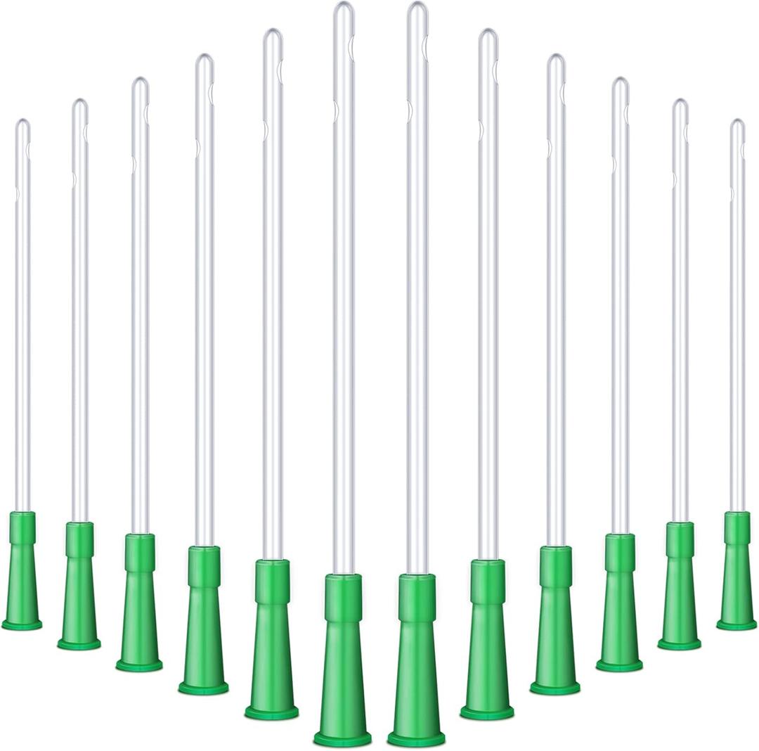 Nuanchu PVC Replacement Tubings Supplies Tubes Kit Clear Replacements Hose with Flexible Rounded End for Smooth Insert(12 FR,60 Pieces)