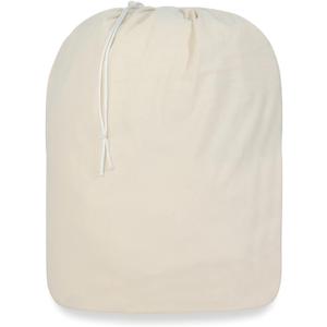 PurpleEssences Laundry Bag Durable Clothes Drawstring Bag Machine Washable Travel Laundry Organizer for Dorm, College, Hamper - Set of 1, 28 x 32 Inch, Laundry Liner Bag - Natural