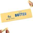 Lyreh 1pcs Squeeze Butter Squishy Toy, PU Material Butter Stick Slow Rising Squeeze Food Fidget Toy for Office School (Light Yellow) (5.51x1.57x1.5in)