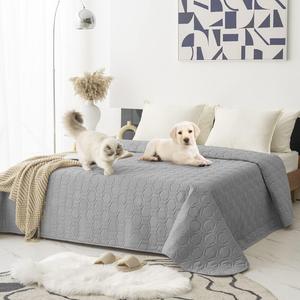 Waterproof and Non-Slip Dog Bed Cover and Pet Blanket Sofa Pet Bed Mat car Incontinence Mattress Protectors Furniture Couch Cover for Most Cats Dogs, Pets82x102-Light Grey (82x102Inch (Pack of 1))