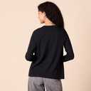 Amazon Essentials Women's Lightweight Crewneck Cardigan Sweater (Large, Black)