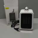 Portable Space Heater,800W/500W Energy Efficient Desk Heater for Indoor Use,PTC Fast Heating Ceramic Desktop Heater for Home Bedroom Office Desk(White)