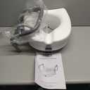 Carex E-Z Lock Raised Toilet Seat With Handles, 5" Toilet Seat Riser with Arms, Handicap Raised Toilet Seat For Seniors and Elevated Toilet Seat (1 Count (Pack of 1))