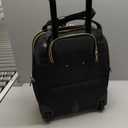 Carry-On Underseat Luggage with Wheels,Underseat Lightweight Suitcase for Women,16 inch Airlines Luggage for Overnight Business Travel (Black)