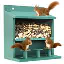 TreeGun Squirrel Feeder for Hanging Outside Tree，Mini Chipmunk Outdoors Squirrel Picnic Bench Feeders Table，Funny Metal House Boxes，Stronger Than Wooden Structure