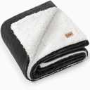 UGG Nita Throw Blanket for Bed, Soft Reversible Plush Throw for Couch and Living Room, Cozy Fluffy Blanket, Washable Bedding, Home Decor, 50-inch x 70-inch, Charcoal Grey