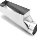 Flutesan 4 x 10 x 4 Inch Rectangular Duct End Boot Galvanized Floor Duct Boot 90 Degree Rectangular to Round HVAC Transition, 4 Round to 10 x 4 Vent Adapter, 30 Gauge