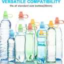 2 x Water Bottle Spout Adapter for Toddlers, 4 Pack No Spill Water Bottle Topper, Travel Toddler Essentials, Leakproof, Reusable & Easy-to-Use