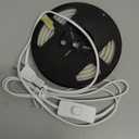 COB LED Strip Lights Outdoor Waterproof IP67 AC 110V Light Stip 6.56 ft Cuttable Flexible LED Lights 320LEDs/m 6000K Cold White with US Plug 2M Indoor Rope Lights for Bedroom Kitchen Cabinet Mirror