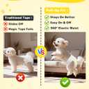 Dono Dog Diapers Female with Stretchy Waist-32Pcs, Disposable Full Wraps Female Puppy Dog in Heat Period Diapers, 360 Leak-Proof Super Absorbent Doggie Puppy Diaper