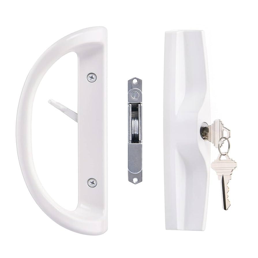 HauSun Sliding Patio Door Handle Set - Keyed Mortise Lock Replacement (Fits 1.5"-1.75" Doors)