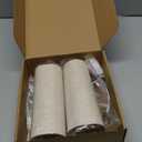 Small Lampshades Set of 2, Beige Linen Drum Lampshades, 8.66" Top x 8.66" Bottom x 7.87" High Lamp Shade, Lamp Shades Replacement for Table and Floor Lamps, Pendant Light, Handcrafted, Easy Assembly
