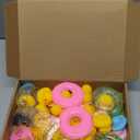 Sotiff Mini Rubber Ducks Bulk for Kids Children Cute Yellow Duck Toy for Dashboard of Car Ornaments with Sunglasses Swim Ring Mini Hat Necklace for Birthday Party Gift(12 Sets,Novelty)