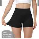 Runhit No Front Seam Biker Shorts for Women - 3''/5''/8'' High Waisted Workout Gym Yoga Spandex Shorts Tummy Control (Black, M)