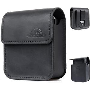 Topstache Leather Phone Holster for Samsung Galaxy Z Flip 6/5/4/3, Belt Clip Phone Case for Motorola Razr Plus 2024/2023, Phone Pouch for Motorola Razr 5G, Black
