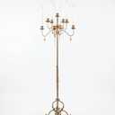 9-Arm Floor Candelabra, Adjustable Bronze Candle Holder