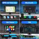 Portable Car Stereo Wireless Apple CarPlay Android Auto, 7 Inch Touchscreen Car Radio Multimedia Player Support Bluetooth Hand Free Calling Online GPS FM Audio Mirror Link