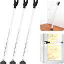 Sliding Door Security Bar, 3 Pack Adjustable Heavy Duty Sliding Door Lock Bar with Removable Y-Head, Non-Slip Base, Length Adjustment Pin for Home, Apartment, Travel (400 Lbs Capacity)