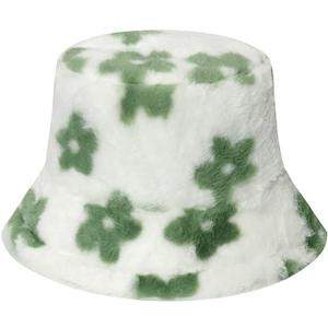Fuzzy Bucket Hats Plush Bucket Cap Warm Soft Adjustable Winter Spring Furry Fisherman Bucket Hat for Women Men