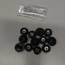 Rubber Feet for Cutting Board with Stainless Screws, 12 Pieces Non Slip Rubber Bumper Feet for Electronics 13/16" W x 3/8" H