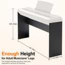 KSC-FP10 Keyboard Stand (Only) Compatible for Roland FP-10/FP-18 Digital Piano , Classy Wooden Piano Stand, Black