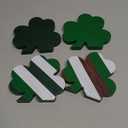 WellSign St Patrick's Day Decorations 4 Pcs Shamrock Wooden Signs Centerpieces for Table Tiered Tray Decor, Green Irish Shamrock Lucky Sign Themed Decor for Saint Patty's Party Home Farmhouse