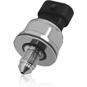 Fuel Rail Pressure Regulator Sensor 12635273 5PP11-4, Fuel Injection Pressure Sensor for Cadillac SRX, Chevrolet Equinox Impala, GMC Terrain, Buick Lacrosse Regal Malibu 10-17 2.4L (Black)