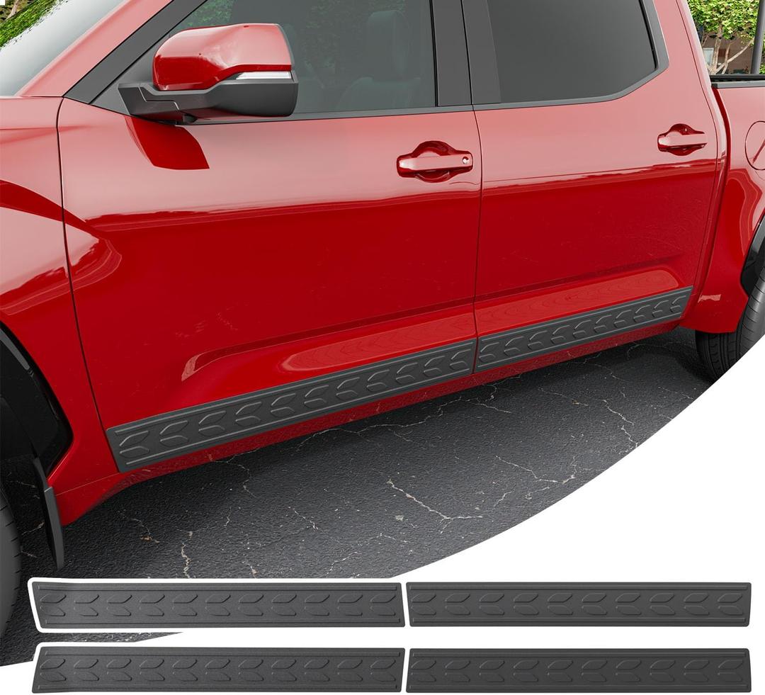 Door Molding Trim Compatible with 2022-2026 Toyota Tundra Rocker Panel TPE Body Side Molding Trim Replacement for 2022-2026 Toyota Tundra Accessories