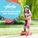 Hurtle 3-Wheeled Scooter for Kids - Wheel LED Lights, Adjustable Lean-to-Steer Handlebar, and Foldable Seat - Sit or Stand Ride with Brake for Boys and Girls Ages 1-14 Years Old