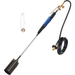 Flame King Propane Torch Kit Heavy Duty Weed Burner, 500,000 BTU with Flint Striker, with 10-ft Hose Regulator Assembly