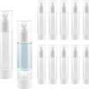 1.7 Oz 50ml Clear Airless Cosmetic Cream Pump Bottle Travel Size Dispenser Refillable Containers/Foundation Travel Pump Bottle for Shampoo (Pack of 20)