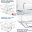 Audend Clear Stackable Storage Bins with Lids, 4 Pack Plastic Storage Containers with Handle for Pantry and Snack Organizers, Suitable for Kitchen, Bathroom, Fridge, Cabinet