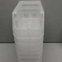 QUANTUM STORAGE SYSTEMS K-QUS240CL-3 8-Pack Stack and Hang Plastic Bin Storage Containers, 10*5*3.5, Clear