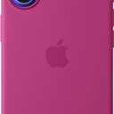 Apple iPhone 16 Silicone Case with MagSafe and Camera Control: Lightweight Phone Case, Wireless Charging Compatible, Smooth Matte Finish; Fuchsia